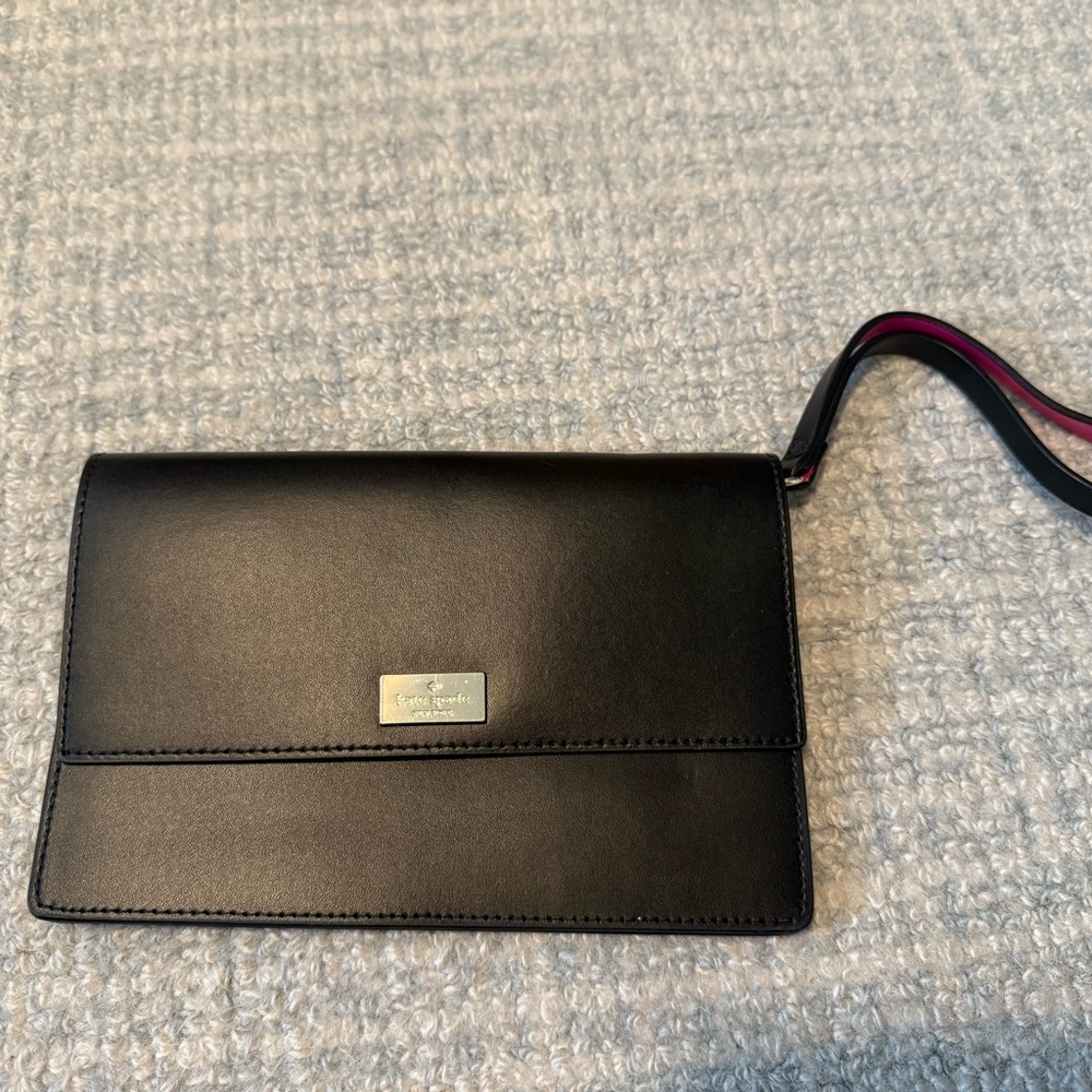 Kate Spade Black Leather Wristlet/Wallet